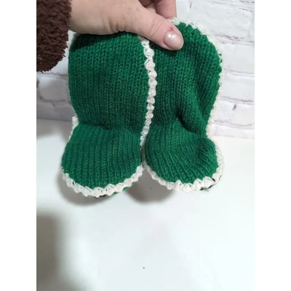 Nirvana Designs Alligator Dragon Knit In Nepal Wool Fleece Lined Puppet Mittens